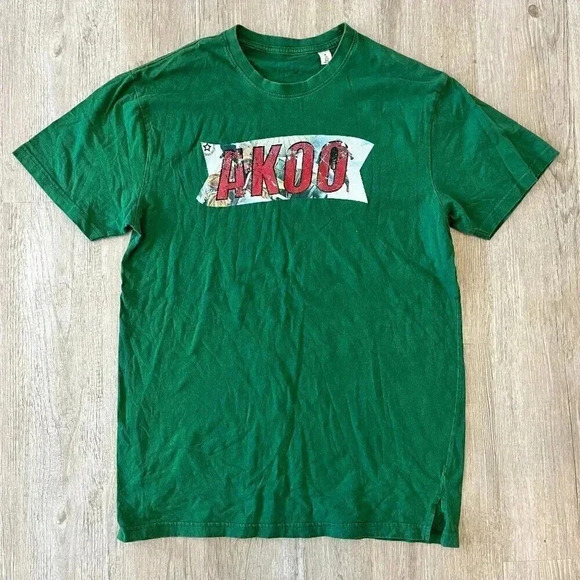 Mens Akoo Green Short Sleeve Tshirt - XL - Picture 1 of 5